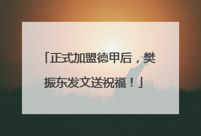 正式加盟德甲后，樊振东发文送祝福！