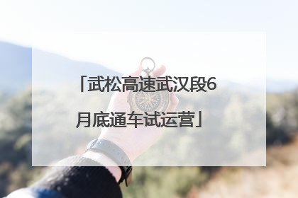 武松高速武汉段6月底通车试运营