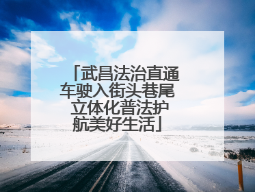 武昌法治直通车驶入街头巷尾 立体化普法护航美好生活