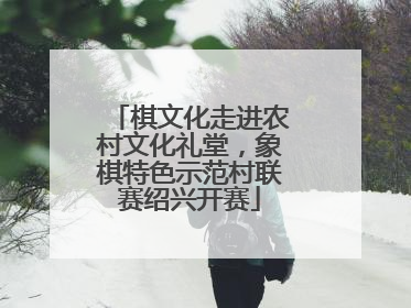 棋文化走进农村文化礼堂，象棋特色示范村联赛绍兴开赛