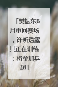 樊振东6月重回赛场，许昕透露其正在训练：将参加乒超
