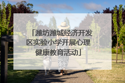 潍坊潍城经济开发区实验小学开展心理健康教育活动