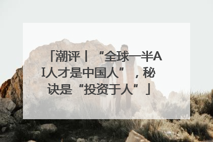 潮评丨“全球一半AI人才是中国人”，秘诀是“投资于人”