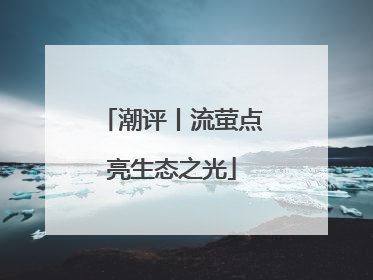 潮评丨流萤点亮生态之光