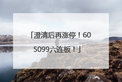 澄清后再涨停！605099六连板！