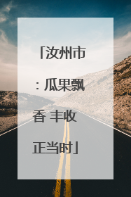 汝州市：瓜果飘香 丰收正当时