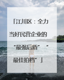 江川区：全力当好民营企业的“最强后盾”“最佳拍档”