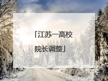 江苏一高校院长调整