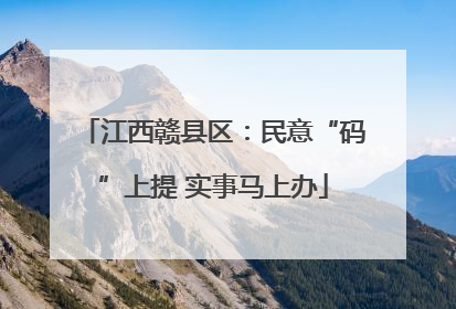 江西赣县区：民意“码”上提 实事马上办