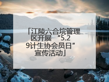江陵六合垸管理区开展 “5.29计生协会员日”宣传活动