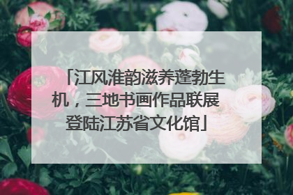 江风淮韵滋养蓬勃生机，三地书画作品联展登陆江苏省文化馆