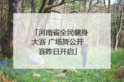 河南省全民健身大赛 广场舞公开赛昨日开启