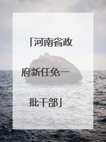 河南省政府新任免一批干部