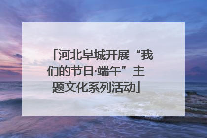 河北阜城开展“我们的节日·端午”主题文化系列活动