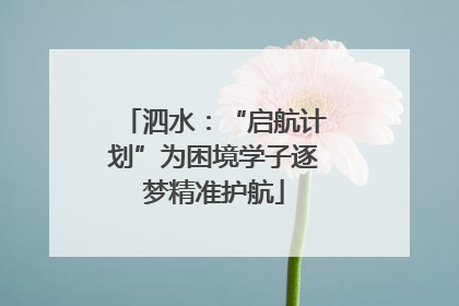 泗水：“启航计划”为困境学子逐梦精准护航