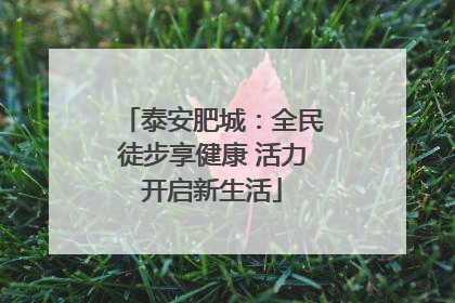 泰安肥城：全民徒步享健康 活力开启新生活