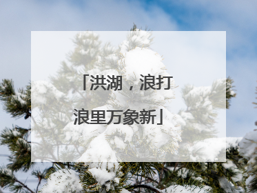 洪湖，浪打浪里万象新