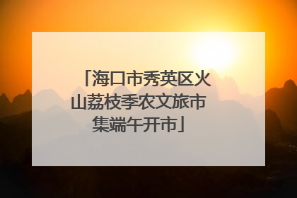 海口市秀英区火山荔枝季农文旅市集端午开市