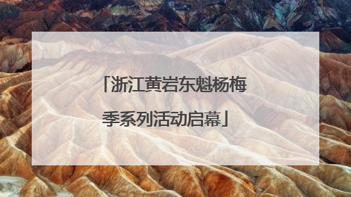 浙江黄岩东魁杨梅季系列活动启幕
