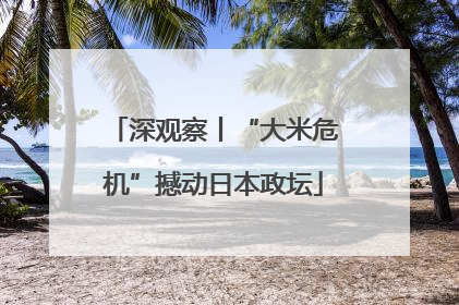 深观察丨“大米危机”撼动日本政坛