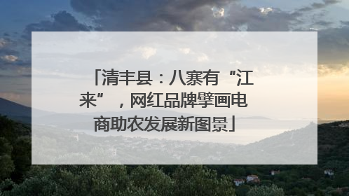 清丰县：八寨有“江来”，网红品牌擘画电商助农发展新图景