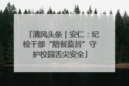 清风头条｜安仁：纪检干部“陪餐监督”守护校园舌尖安全