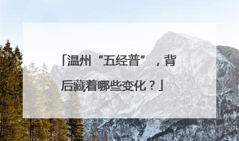 温州“五经普”，背后藏着哪些变化？