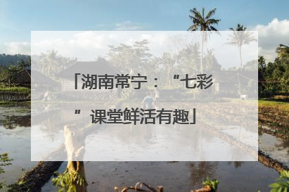 湖南常宁：“七彩”课堂鲜活有趣