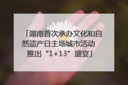 湖南首次承办文化和自然遗产日主场城市活动 推出“1+13”盛宴