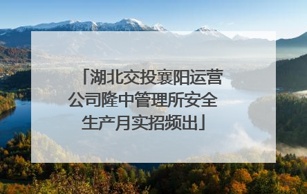 湖北交投襄阳运营公司隆中管理所安全生产月实招频出