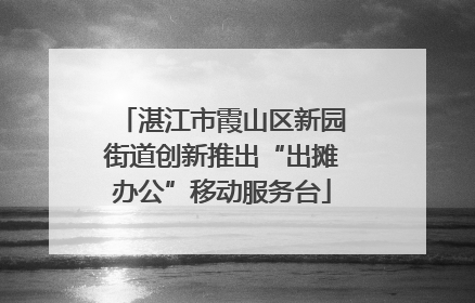 湛江市霞山区新园街道创新推出“出摊办公”移动服务台