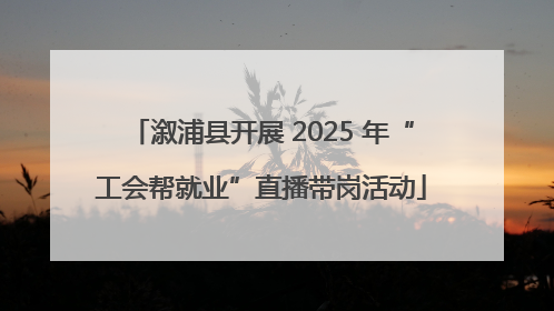 溆浦县开展 2025 年“工会帮就业”直播带岗活动