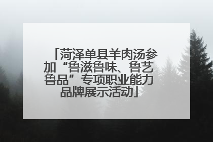 菏泽单县羊肉汤参加“鲁滋鲁味、鲁艺鲁品”专项职业能力品牌展示活动