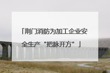 荆门消防为加工企业安全生产“把脉开方”