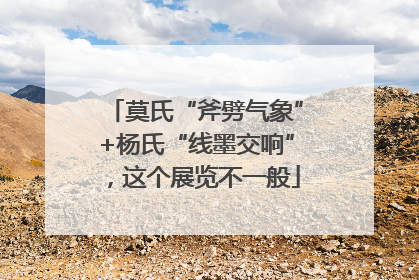 莫氏“斧劈气象”+杨氏“线墨交响”，这个展览不一般