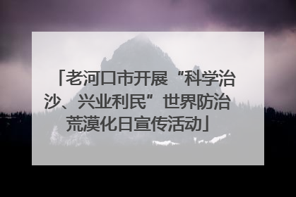 老河口市开展“科学治沙、兴业利民”世界防治荒漠化日宣传活动
