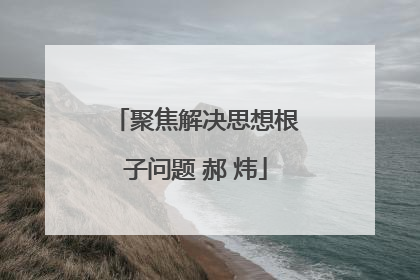 聚焦解决思想根子问题 郝 炜