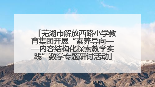 芜湖市解放西路小学教育集团开展“素养导向——内容结构化探索教学实践”数学专题研讨活动