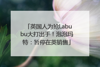 英国人为抢Labubu大打出手！泡泡玛特：暂停在英销售
