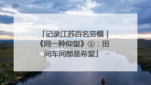记录江苏百名劳模｜《同一种仰望》⑤：田间车间都是希望