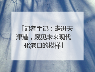 记者手记：走进天津港，窥见未来现代化港口的模样