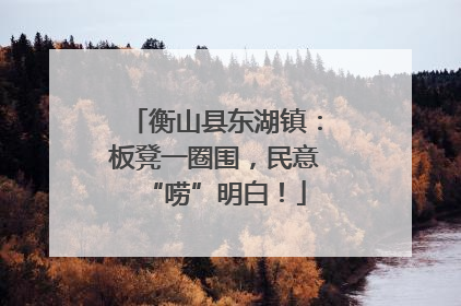 衡山县东湖镇：板凳一圈围，民意“唠”明白！