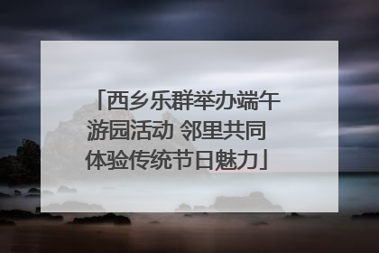 西乡乐群举办端午游园活动 邻里共同体验传统节日魅力