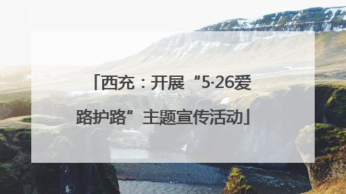 西充：开展“5·26爱路护路”主题宣传活动