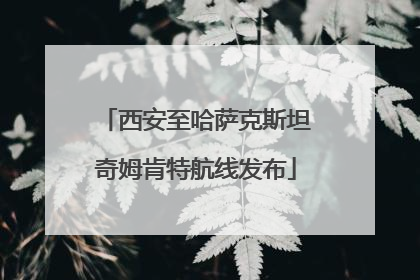 西安至哈萨克斯坦奇姆肯特航线发布