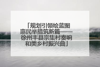 规划引领绘蓝图 惠民举措筑新篇——徐州丰县宗集村奏响和美乡村振兴曲