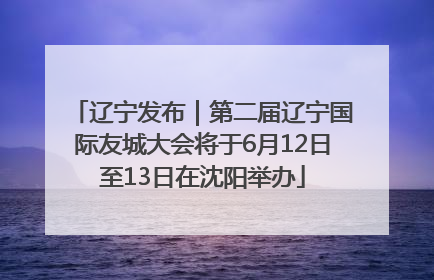 辽宁发布｜第二届辽宁国际友城大会将于6月12日至13日在沈阳举办