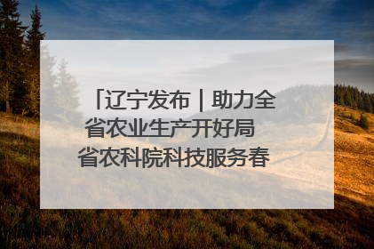辽宁发布｜助力全省农业生产开好局 省农科院科技服务春耕备耕成效显著