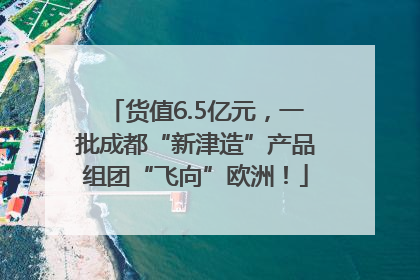 货值6.5亿元，一批成都“新津造”产品组团“飞向”欧洲！