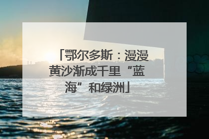 鄂尔多斯：漫漫黄沙渐成千里“蓝海”和绿洲